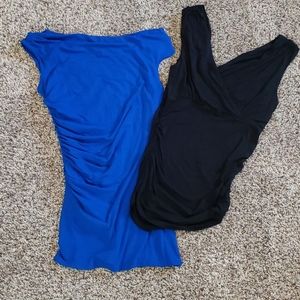 BUNDLE! 2 FLATTERING rouched shirts